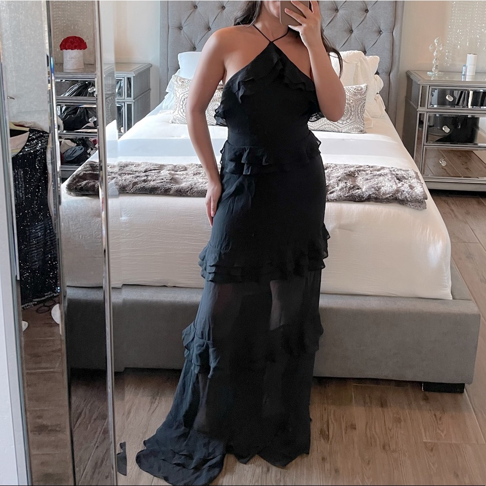 Black Ruffled Dress